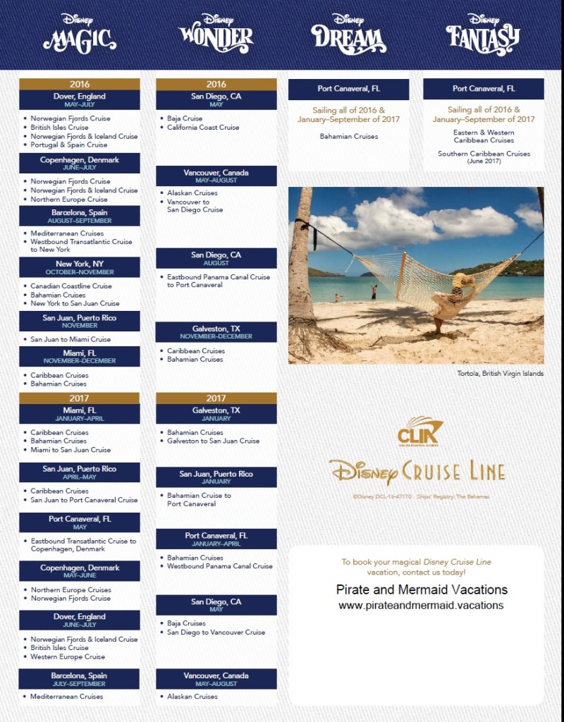 disney cruise daily itinerary